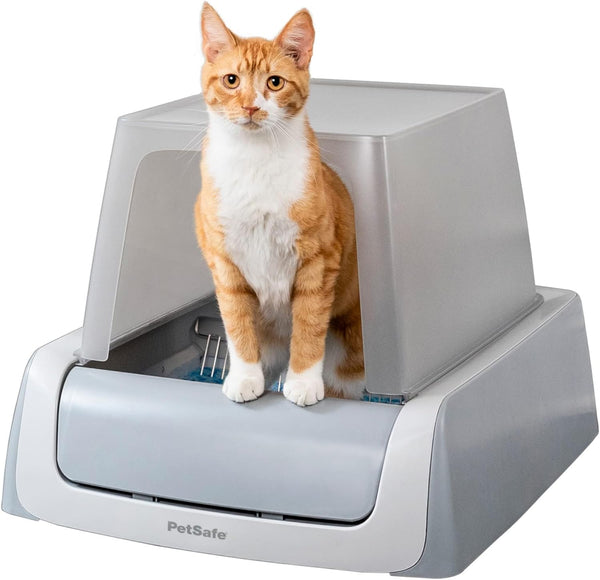 PetSafe Scoopfree Crystal Plus Front-Entry Self-Cat-Katzentoilette: Mühelose Wartung mit fortgeschrittener Geruchskontrolle