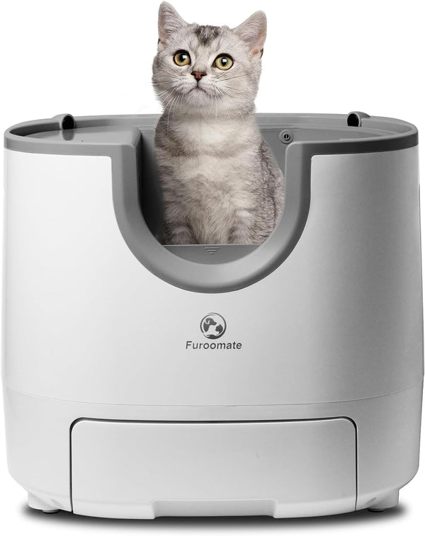 Furoomate Automatische Selbstverpackung von Katzentoiletten - Geräumiges Design mit fortschrittlichen Sicherheitsmerkmalen