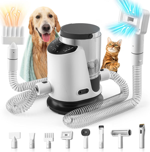 Snoywen 3-in-1-Hundepflege-Kit mit Vakuum-, Haartrockner- und Elektroschneidemaschinen