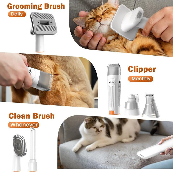 Afloia Pro Pet Grooming Kit with Vacuum – Complete Grooming Solution for Dogs & Cats